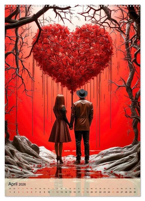 Rot, die sinnliche Farbe (CALVENDO Wandkalender 2026)