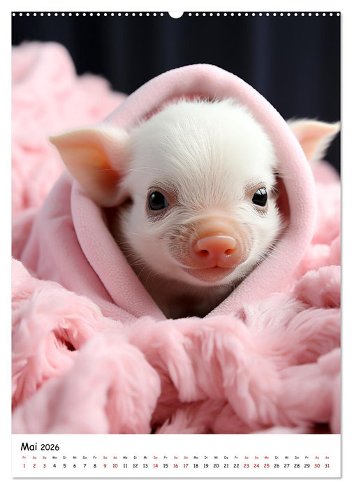 Glücksschweinchen (CALVENDO Premium Wandkalender 2026)