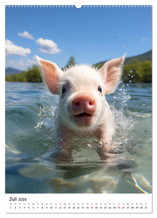 Glücksschweinchen (CALVENDO Premium Wandkalender 2026)