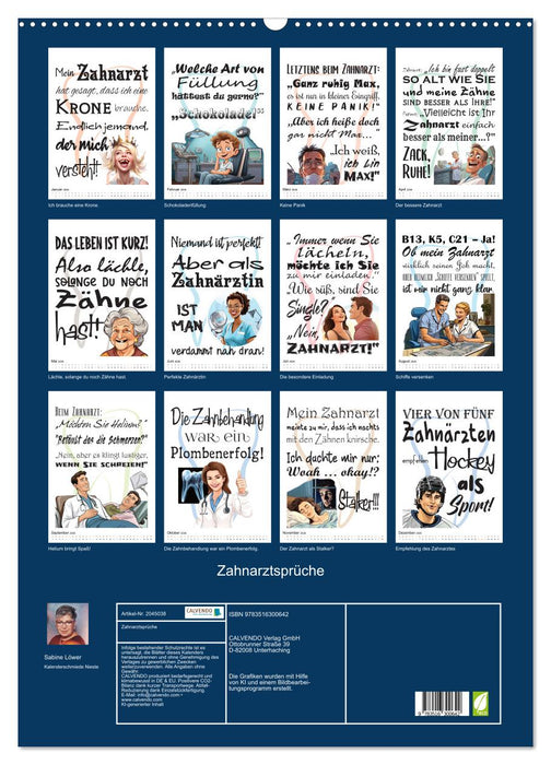 Zahnarztsprüche (CALVENDO Wandkalender 2026)