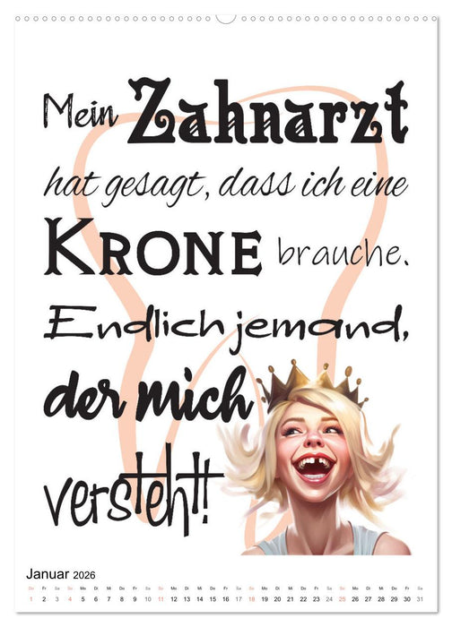 Zahnarztsprüche (CALVENDO Wandkalender 2026)