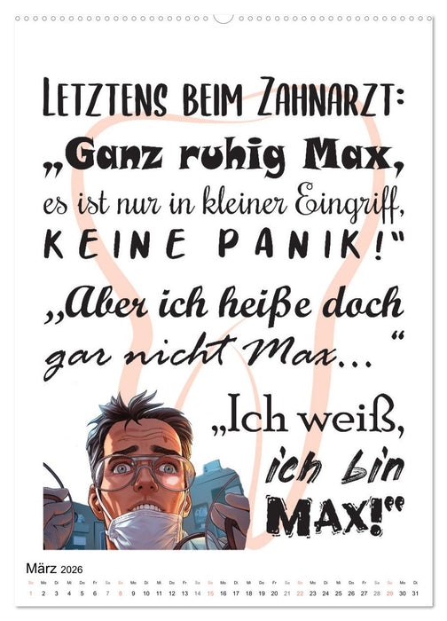 Zahnarztsprüche (CALVENDO Wandkalender 2026)