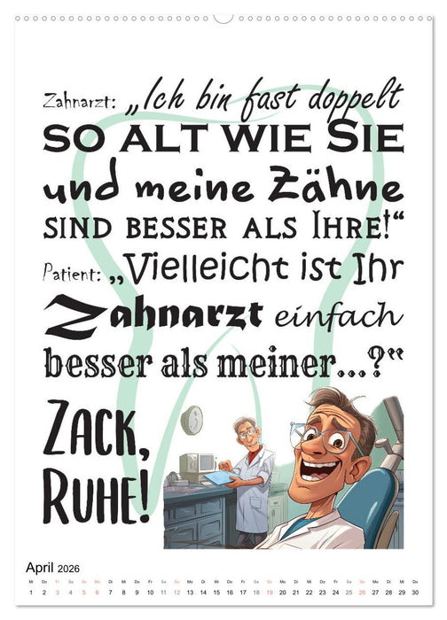 Zahnarztsprüche (CALVENDO Wandkalender 2026)