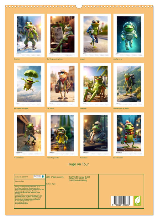 Hugo on Tour (CALVENDO Premium Wandkalender 2026)