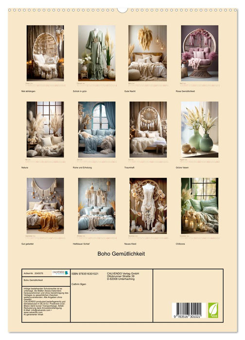 Boho Gemütlichkeit (CALVENDO Premium Wandkalender 2026)