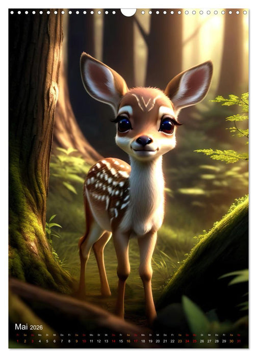 Tiere im Zauberwald (CALVENDO Wandkalender 2026)