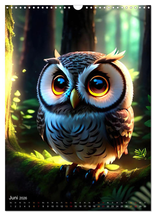 Tiere im Zauberwald (CALVENDO Wandkalender 2026)