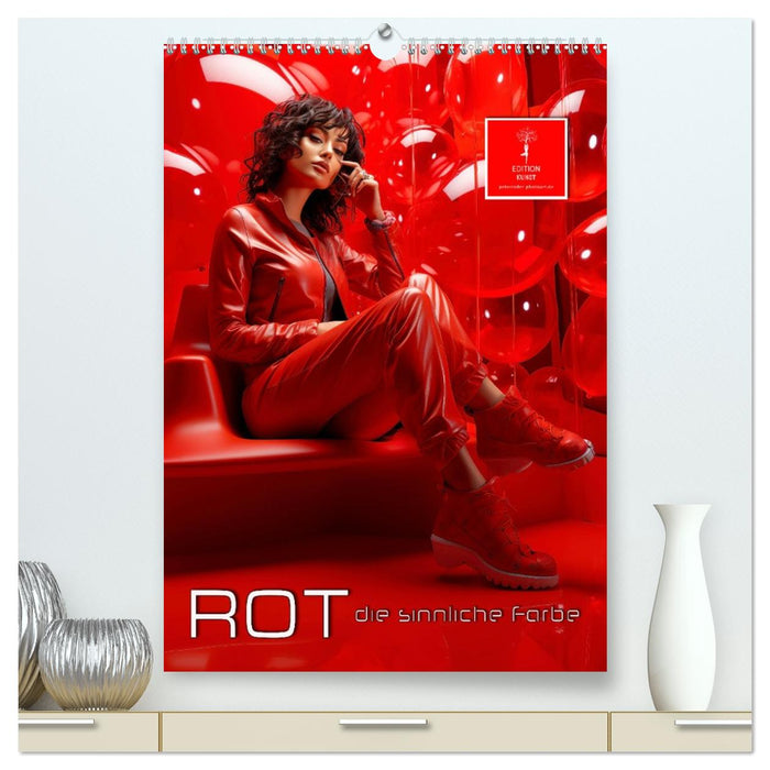 Rot, die sinnliche Farbe (CALVENDO Premium Wandkalender 2026)
