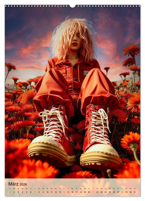 Rot, die sinnliche Farbe (CALVENDO Premium Wandkalender 2026)