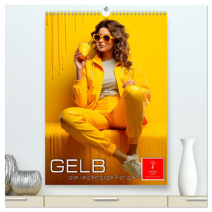 Gelb, die lebendige Farbe (CALVENDO Premium Wandkalender 2026)