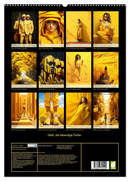 Gelb, die lebendige Farbe (CALVENDO Premium Wandkalender 2026)