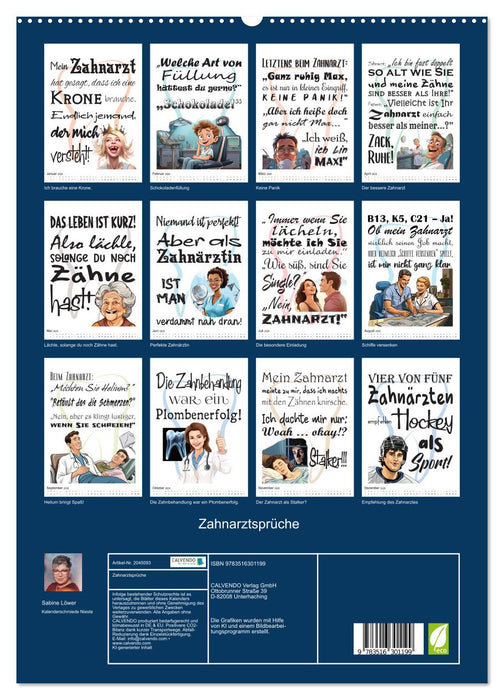 Zahnarztsprüche (CALVENDO Premium Wandkalender 2026)