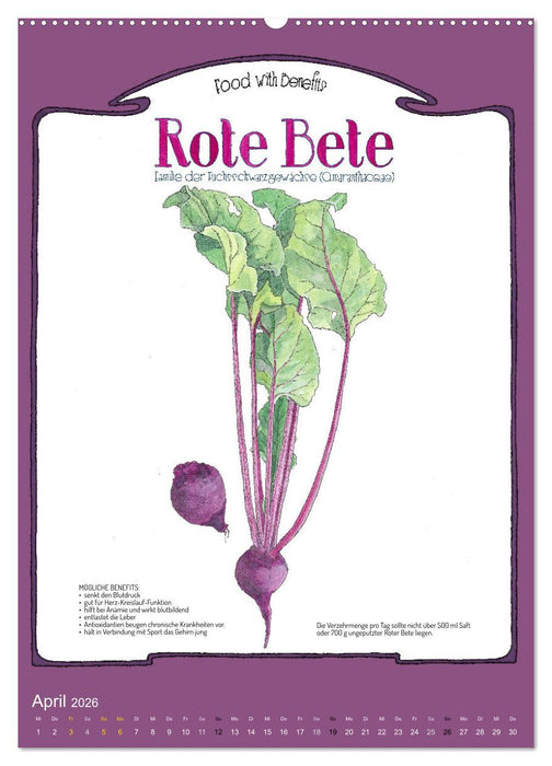 Food with Benefits (CALVENDO Premium Wandkalender 2026)