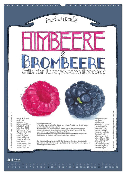 Food with Benefits (CALVENDO Premium Wandkalender 2026)