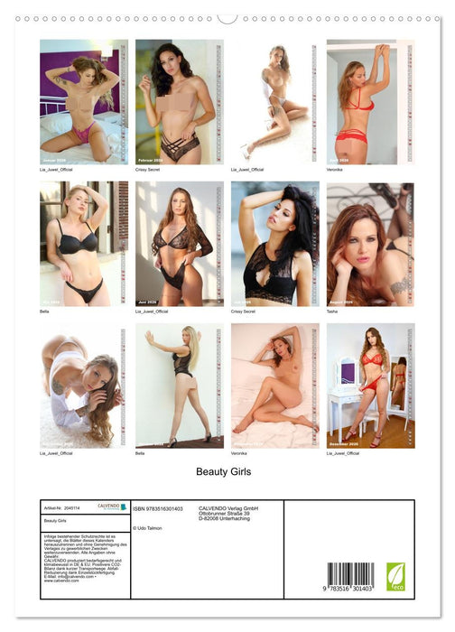 Beauty Girls (CALVENDO Premium Wandkalender 2026)