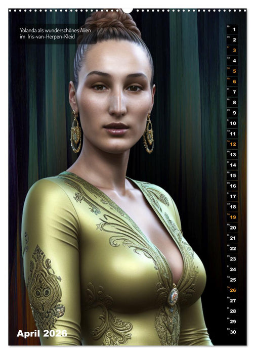 Yolanda, eine junge Frau in zwölf Rollen (CALVENDO Premium Wandkalender 2026)