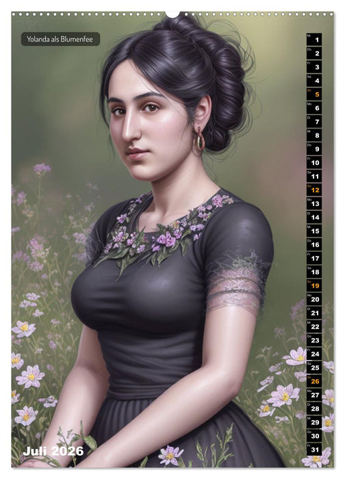 Yolanda, eine junge Frau in zwölf Rollen (CALVENDO Premium Wandkalender 2026)