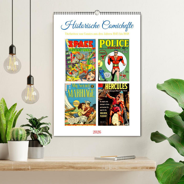 Historische Comichefte (CALVENDO Wandkalender 2026)