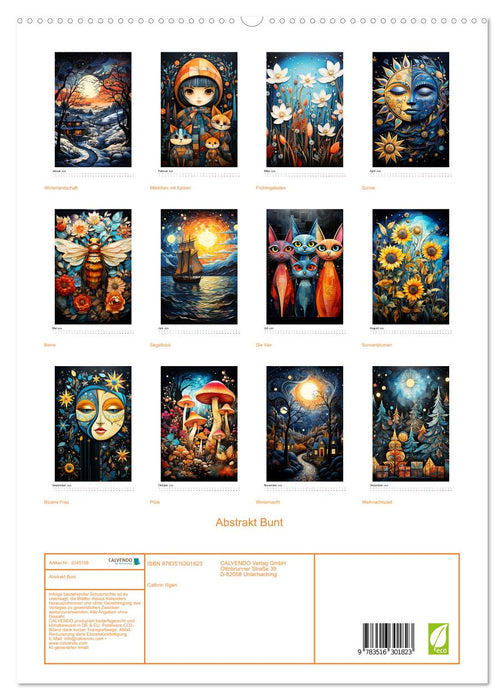 Abstrakt Bunt (CALVENDO Premium Wandkalender 2026)