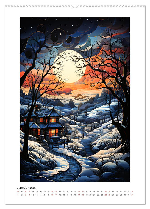 Abstrakt Bunt (CALVENDO Premium Wandkalender 2026)