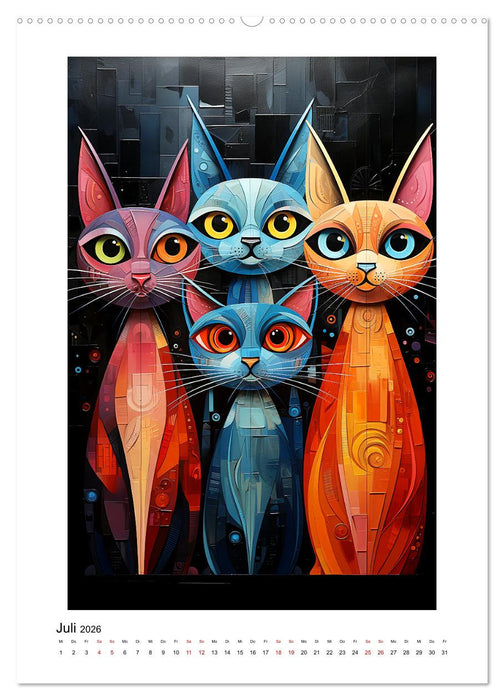 Abstrakt Bunt (CALVENDO Premium Wandkalender 2026)