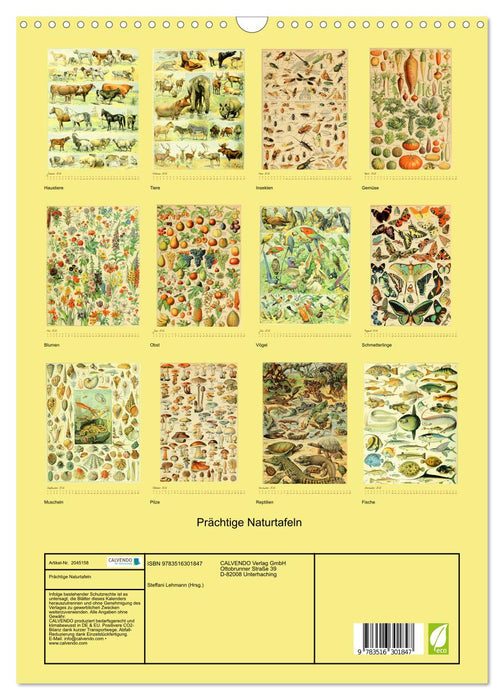 Prächtige Naturtafeln (CALVENDO Wandkalender 2026)