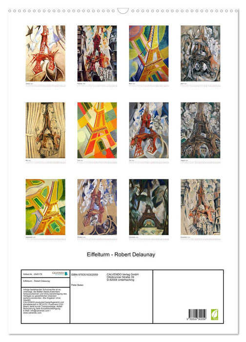Eiffelturm - Robert Delaunay (CALVENDO Wandkalender 2026)