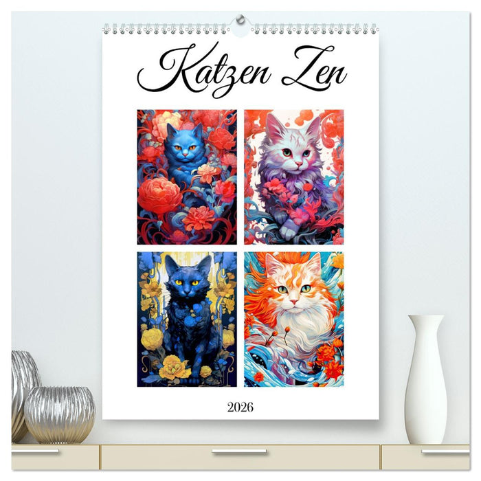 Katzen Zen (CALVENDO Premium Wandkalender 2026)