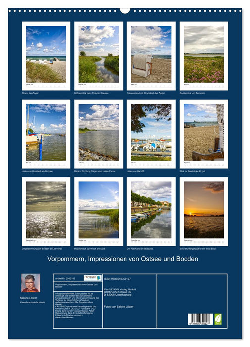 Vorpommern, Impressionen von Ostsee und Bodden (CALVENDO Wandkalender 2026)