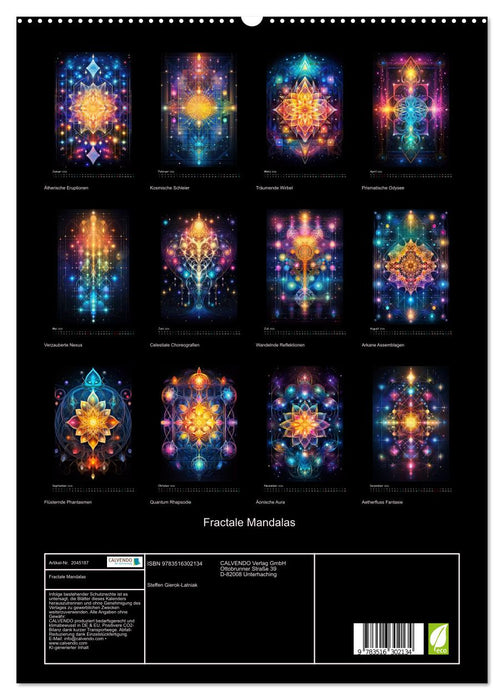 Fractale Mandalas (CALVENDO Premium Wandkalender 2026)