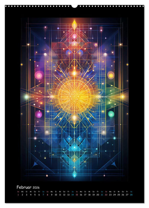 Fractale Mandalas (CALVENDO Premium Wandkalender 2026)