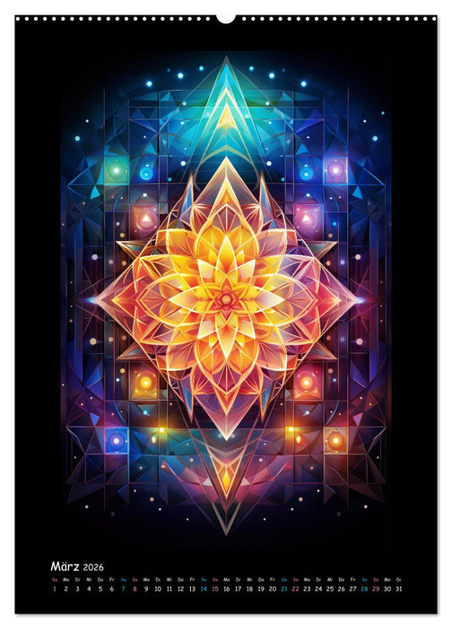 Fractale Mandalas (CALVENDO Premium Wandkalender 2026)