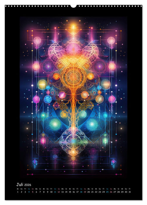 Fractale Mandalas (CALVENDO Premium Wandkalender 2026)