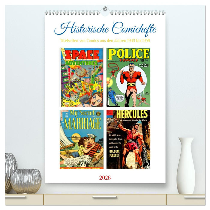 Historische Comichefte (CALVENDO Premium Wandkalender 2026)