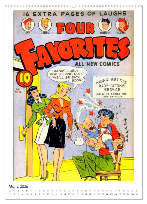 Historische Comichefte (CALVENDO Premium Wandkalender 2026)