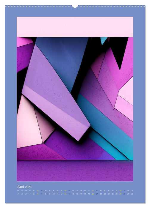 WALL ART Geometrische Konzeptkunst (CALVENDO Wandkalender 2026)