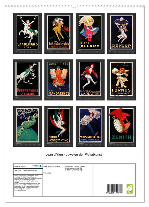 Jean d'Ylen - Juwelen der Plakatkunst (CALVENDO Premium Wandkalender 2026)