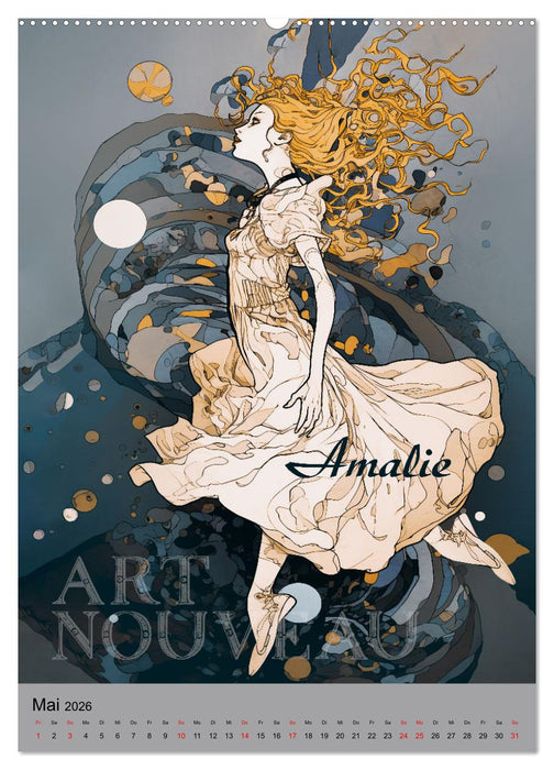 Art Nouveau - Galerie der Schönheiten (CALVENDO Wandkalender 2026)