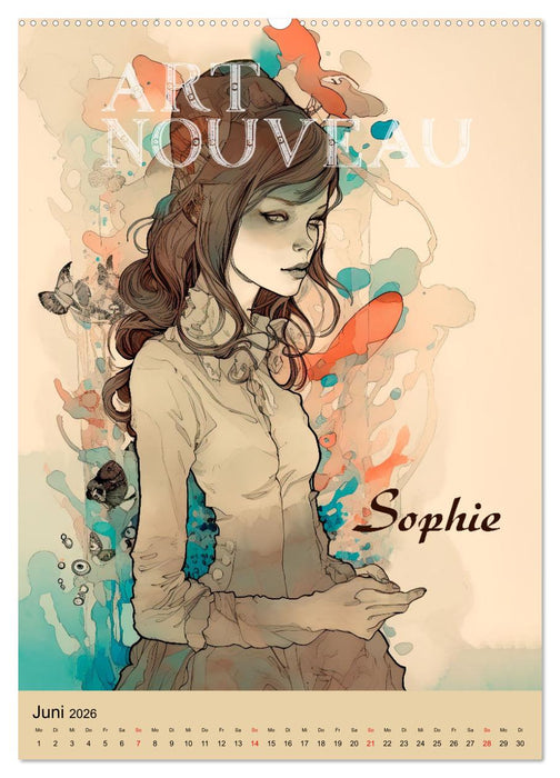 Art Nouveau - Galerie der Schönheiten (CALVENDO Wandkalender 2026)
