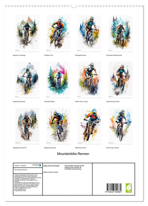 Mountainbike Rennen (CALVENDO Premium Wandkalender 2026)