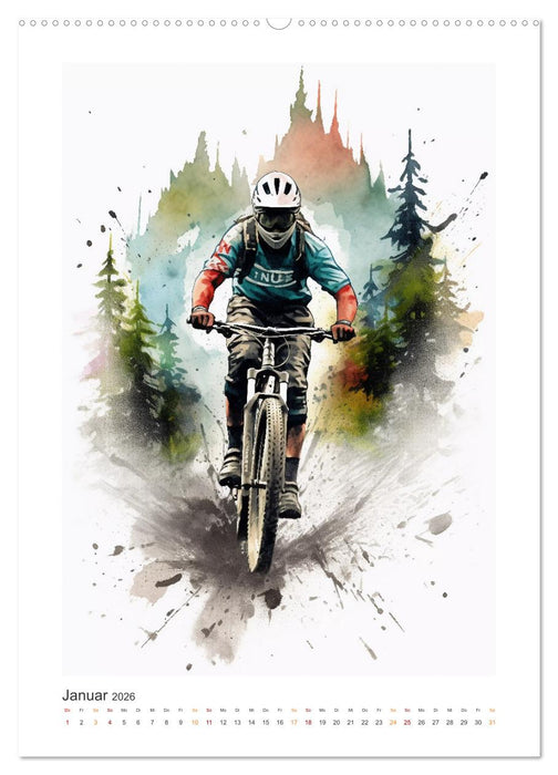 Mountainbike Rennen (CALVENDO Premium Wandkalender 2026)