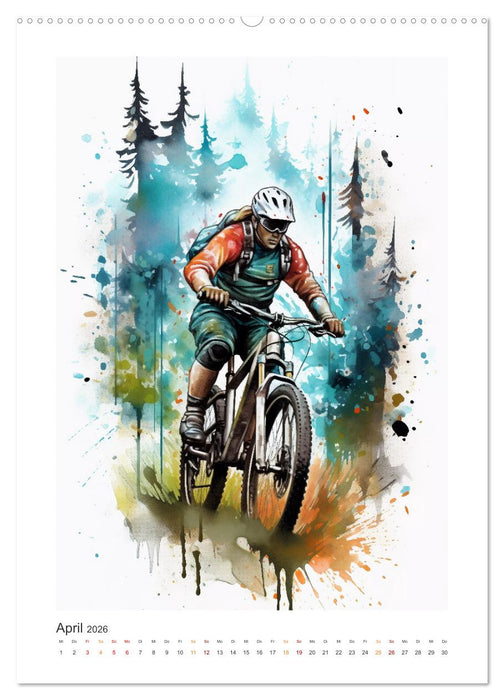 Mountainbike Rennen (CALVENDO Premium Wandkalender 2026)