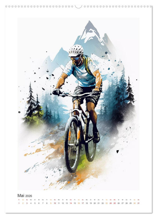 Mountainbike Rennen (CALVENDO Premium Wandkalender 2026)