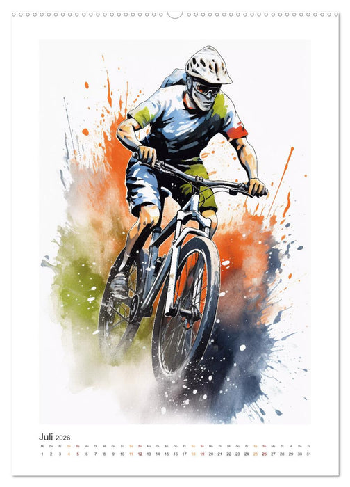 Mountainbike Rennen (CALVENDO Premium Wandkalender 2026)