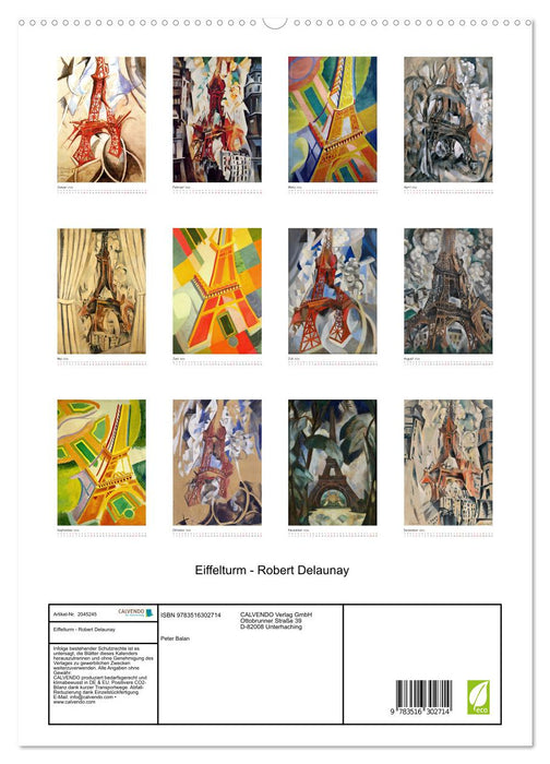 Eiffelturm - Robert Delaunay (CALVENDO Premium Wandkalender 2026)