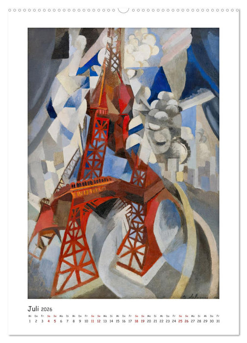Eiffelturm - Robert Delaunay (CALVENDO Premium Wandkalender 2026)