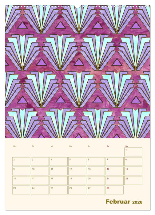 Art Deco Planer (CALVENDO Premium Wandkalender 2026)
