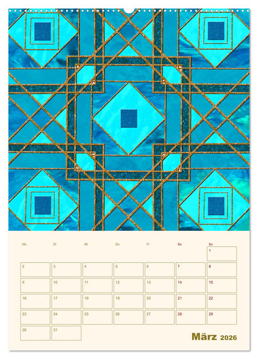 Art Deco Planer (CALVENDO Premium Wandkalender 2026)