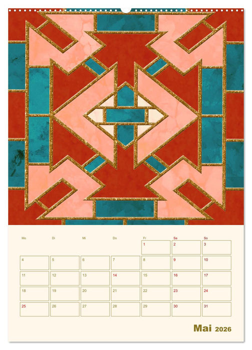 Art Deco Planer (CALVENDO Premium Wandkalender 2026)