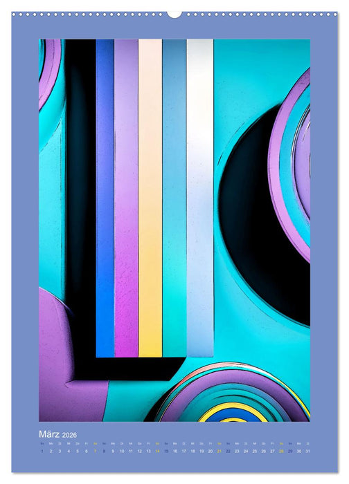 WALL ART Geometrische Konzeptkunst (CALVENDO Premium Wandkalender 2026)